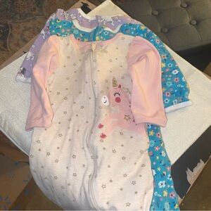 3 wonder nation infant girl sleepers